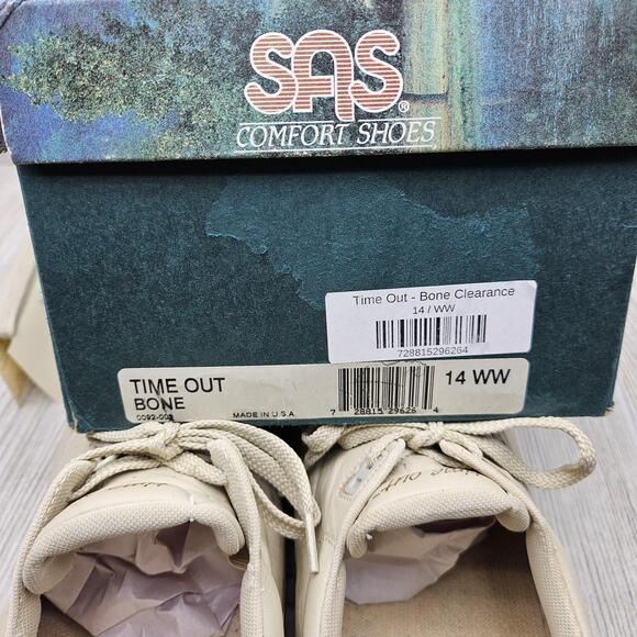SAS‎ Time Out Shoes Mens Size 14 WW Bone Leather Walking Comfort Tripad Made USA main image 6